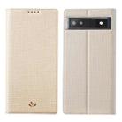 For Google Pixel 6a ViLi DMX Series Shockproof Magnetic Flip Leather Phone Case(Gold) - 1