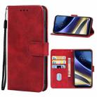 For Motorola Moto G52j 5G Leather Phone Case(Red) - 1