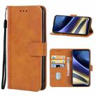 For Motorola Moto G52j 5G Leather Phone Case(Brown) - 1