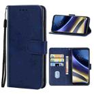 For Motorola Moto G52j 5G Leather Phone Case(Blue) - 1