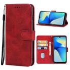 For vivo Y33e Leather Phone Case(Red) - 1