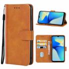 For vivo Y33e Leather Phone Case(Brown) - 1