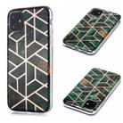 For iPhone 11 Plating Marble Pattern Soft TPU Protective Case(Green) - 1