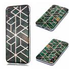 For iPhone XS Max Plating Marble Pattern Soft TPU Protective Case(Green) - 1