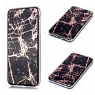 For iPhone X / XS Plating Marble Pattern Soft TPU Protective Case(Black Gold) - 1