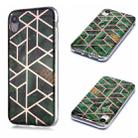 For iPhone XR Plating Marble Pattern Soft TPU Protective Case(Green) - 1