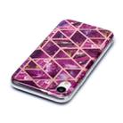For iPhone XR Plating Marble Pattern Soft TPU Protective Case(Purple) - 4