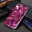 For iPhone XR Plating Marble Pattern Soft TPU Protective Case(Purple) - 5