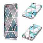 For iPhone 7 / 8 Plating Marble Pattern Soft TPU Protective Case(Green White) - 1