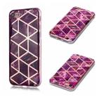 For iPhone 7 / 8 Plating Marble Pattern Soft TPU Protective Case(Purple) - 1