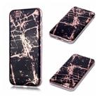 For iPhone 7 / 8 Plating Marble Pattern Soft TPU Protective Case(Black Gold) - 1