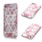 For iPhone 6 Plus / 6s Plus Plating Marble Pattern Soft TPU Protective Case(Pink) - 1