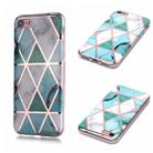 For iPhone 6 / 6s Plating Marble Pattern Soft TPU Protective Case(Green White) - 1