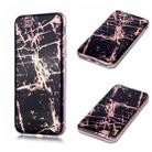 For iPhone 6 / 6s Plating Marble Pattern Soft TPU Protective Case(Black Gold) - 1