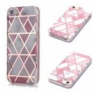 For iPhone 5 & 5s & SE Plating Marble Pattern Soft TPU Protective Case(Pink) - 1