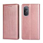 For Huawei nova 9 SE 4G Gloss Oil Solid Color Magnetic Flip Leather Phone Case(Rose Gold) - 1