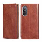 For Huawei nova 9 SE 4G Gloss Oil Solid Color Magnetic Flip Leather Phone Case(Brown) - 1