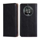 For Honor Magic4 Gloss Oil Solid Color Magnetic Flip Leather Phone Case(Black) - 1