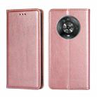 For Honor Magic4 Gloss Oil Solid Color Magnetic Flip Leather Phone Case(Rose Gold) - 1