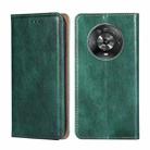 For Honor Magic4 Gloss Oil Solid Color Magnetic Flip Leather Phone Case(Green) - 1