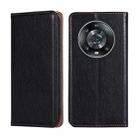 For Honor Magic4 Pro Gloss Oil Solid Color Magnetic Flip Leather Phone Case(Black) - 1