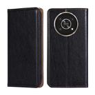 For Honor X30 Gloss Oil Solid Color Magnetic Flip Leather Phone Case(Black) - 1