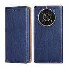 For Honor X30 Gloss Oil Solid Color Magnetic Flip Leather Phone Case(Blue) - 1