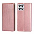 For Honor X30i Gloss Oil Solid Color Magnetic Flip Leather Phone Case(Rose Gold) - 1