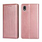 For Sony Xperia Ace III Gloss Oil Solid Color Magnetic Flip Leather Phone Case(Rose Gold) - 1