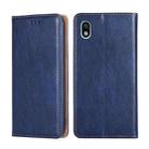 For Sony Xperia Ace III Gloss Oil Solid Color Magnetic Flip Leather Phone Case(Blue) - 1