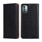 For Nokia G21 / G11 Gloss Oil Solid Color Magnetic Flip Leather Phone Case(Black) - 1