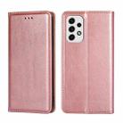 For Samsung Galaxy A23 5G Gloss Oil Solid Color Magnetic Flip Leather Phone Case(Rose Gold) - 1