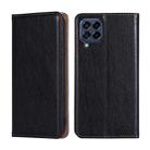 For Samsung Galaxy M53 5G Gloss Oil Solid Color Magnetic Flip Leather Phone Case(Black) - 1