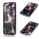 For Xiaomi Mi CC9e / Mi A3 Plating Marble Pattern Soft TPU Protective Case(Black Gold) - 1