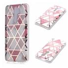 For Xiaomi Redmi Note 8 Pro Plating Marble Pattern Soft TPU Protective Case(Pink) - 1