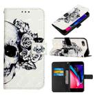 3D Painting Horizontal Flip Leather Case For iPhone 6s/6/7/8/SE 2020/SE 2022 (Skull) - 1