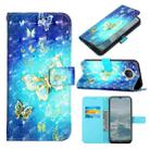 For Nokia G20/G10 3D Painting Horizontal Flip Leather Case(Golden Butterfly) - 1