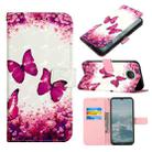 For Nokia G20/G10 3D Painting Horizontal Flip Leather Case(Rose Butterfly) - 1