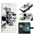 For Nokia G21/G11 3D Painting Horizontal Flip Leather Case(Skull) - 1