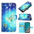 For Nokia G50 3D Painting Horizontal Flip Leather Case(Golden Butterfly) - 1