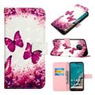 For Nokia G50 3D Painting Horizontal Flip Leather Case(Rose Butterfly) - 1