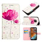 For Nokia G300 3D Painting Horizontal Flip Leather Case(A Flower) - 1