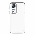 For Xiaomi 12 Pro Falette Texture PU Shockproof Phone Case(White) - 1