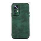 For Xiaomi 12 / 12X Morocco Texture PU Shockproof Phone Case(Green) - 1