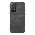 For Xiaomi Redmi Note 11 Pro Morocco Texture PU Shockproof Phone Case(Black) - 1