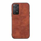 For Xiaomi Redmi Note 11 Pro Morocco Texture PU Shockproof Phone Case(Brown) - 1