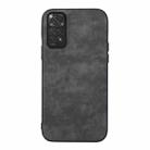 For Xiaomi Redmi Note 11 / Note 11S 4G Morocco Texture PU Shockproof Phone Case(Black) - 1