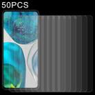 50 PCS 0.26mm 9H 2.5D Tempered Glass Film For Motorola Moto G52j 5G - 1
