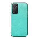 For Xiaomi Redmi Note 11 Pro Sunflower Pattern PU Shockproof Phone Case(Baby Blue) - 1