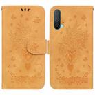 For OnePlus Nord CE 5G Butterfly Rose Embossed Leather Phone Case(Yellow) - 1